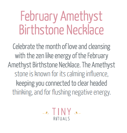 Load image into Gallery viewer, February Amethyst Birthstone Necklace by Tiny Rituals

