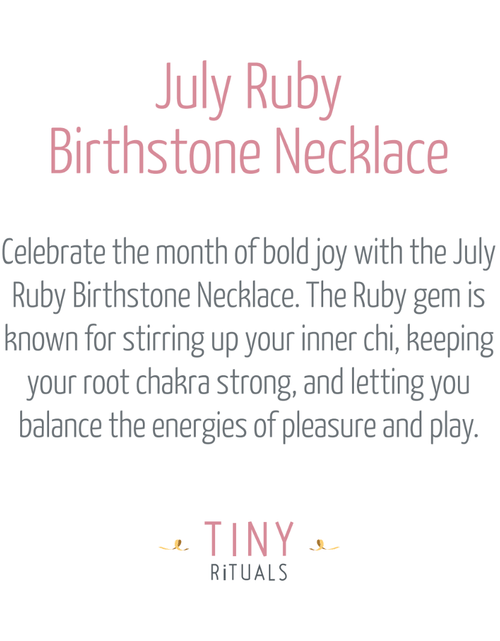 Load image into Gallery viewer, July Ruby Birthstone Necklace by Tiny Rituals
