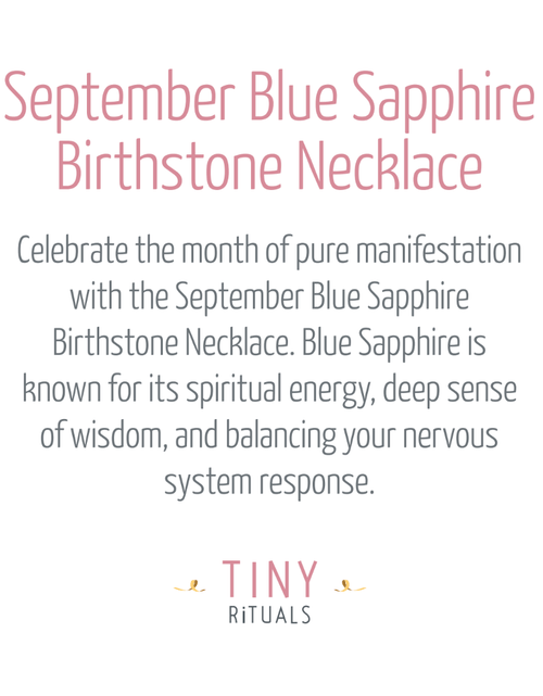 Load image into Gallery viewer, September Blue Sapphire Birthstone Necklace by Tiny Rituals
