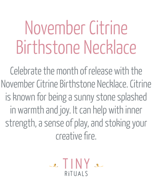 Load image into Gallery viewer, November Citrine Birthstone Necklace by Tiny Rituals
