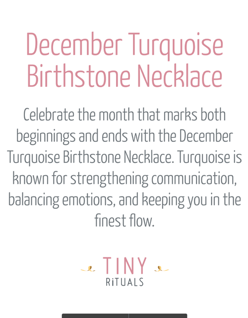 Load image into Gallery viewer, December Turquoise Birthstone Necklace by Tiny Rituals
