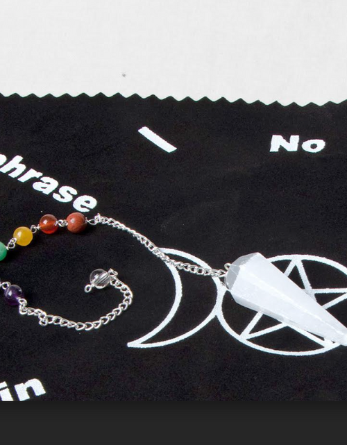 Load image into Gallery viewer, Selenite Chakra Pendulum by Tiny Rituals
