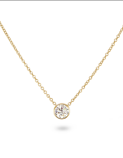 Load image into Gallery viewer, Vega Solitaire Necklace - Multiple Sizes by Brilliant Carbon
