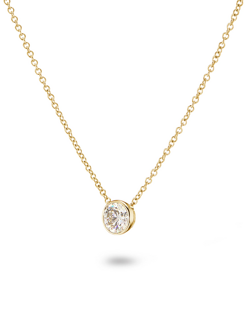 Load image into Gallery viewer, Vega Solitaire Necklace - Multiple Sizes by Brilliant Carbon
