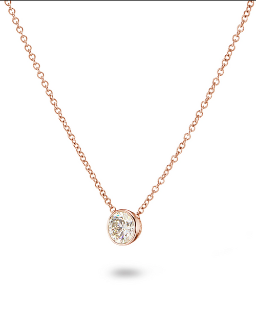 Load image into Gallery viewer, Vega Solitaire Necklace - Multiple Sizes by Brilliant Carbon
