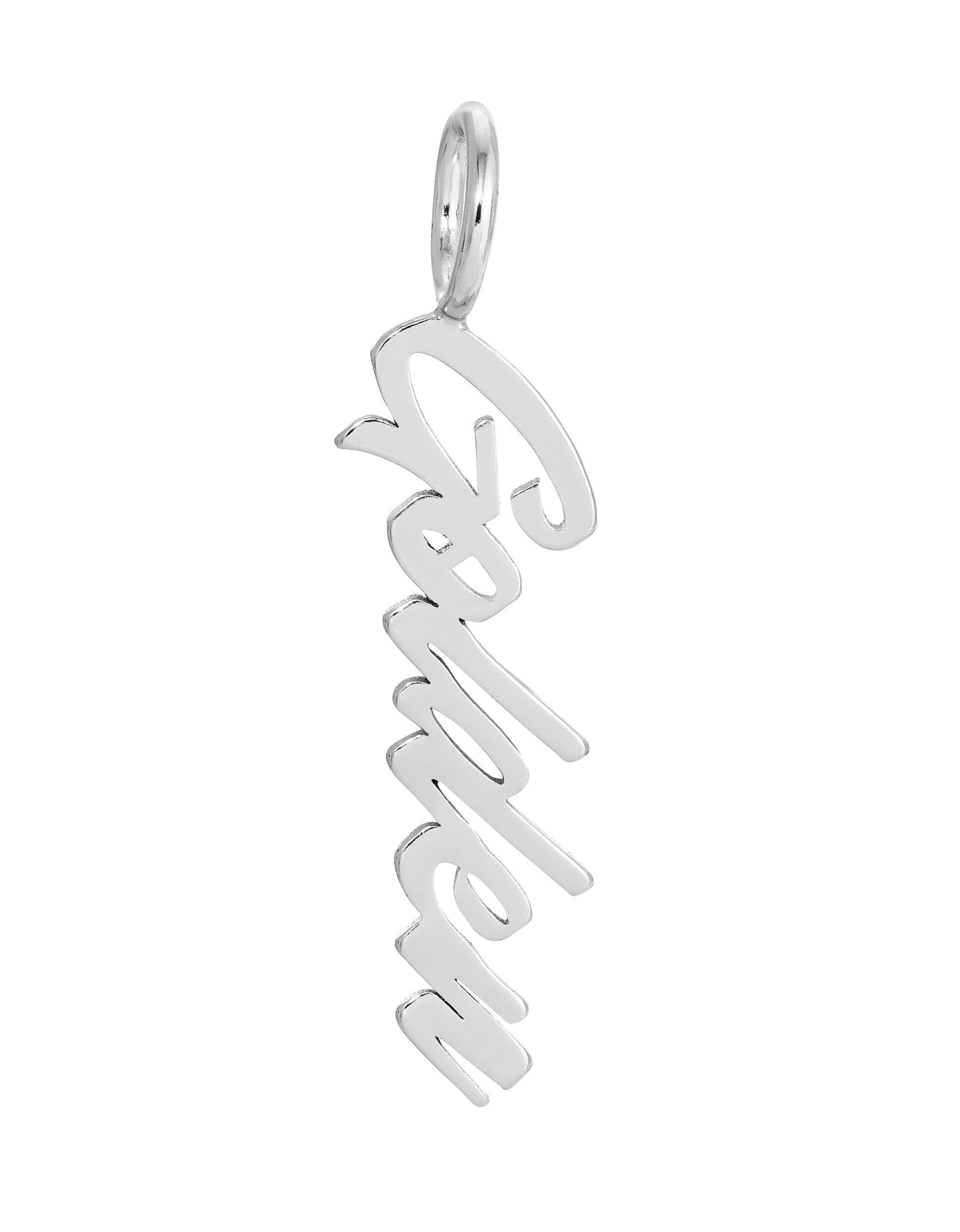 Script Pendant Golden by eklexic jewelry
