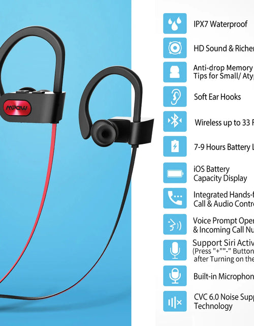 Load image into Gallery viewer, 2024 New Mpow Flame True Wireless Bluetooth Earbuds CVC6.0 Noise Cancelling V5.3 IPX7 Waterproof Sport Earphones 12H Playtime

