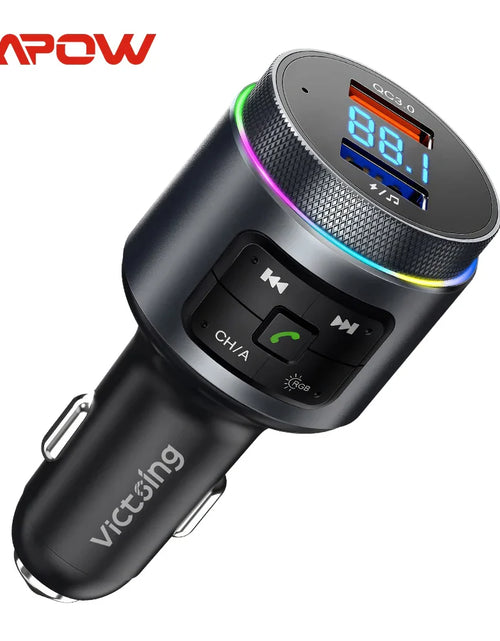Load image into Gallery viewer, Mpow Bluetooth FM Transmitter for Car Adapter Bluetooth Wireless Radio MP3 Player with QC3.0 Quick Charge Handsfree Callling
