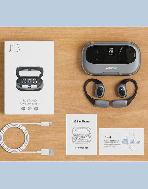 Load image into Gallery viewer, Mpow J13 True Wireless Sports Earphones,Bluetooth 5.3 OWS Open Ear Headsets with Earhooks 25 Hrs Playtime &amp; ENC Noise Reduction

