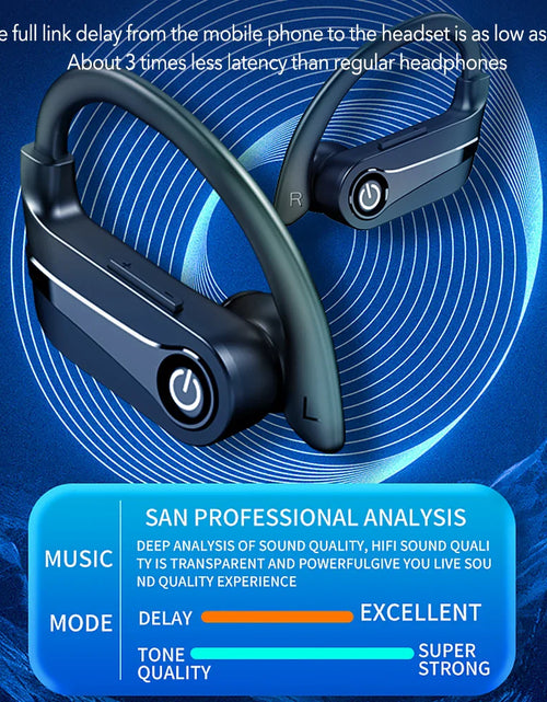 Load image into Gallery viewer, Mpow Q63 Bluetooth 5.3 Wireless Earbuds with Mic IPX7 Waterproof 200H Earphones with Hooks for Sports Running Workout Gym
