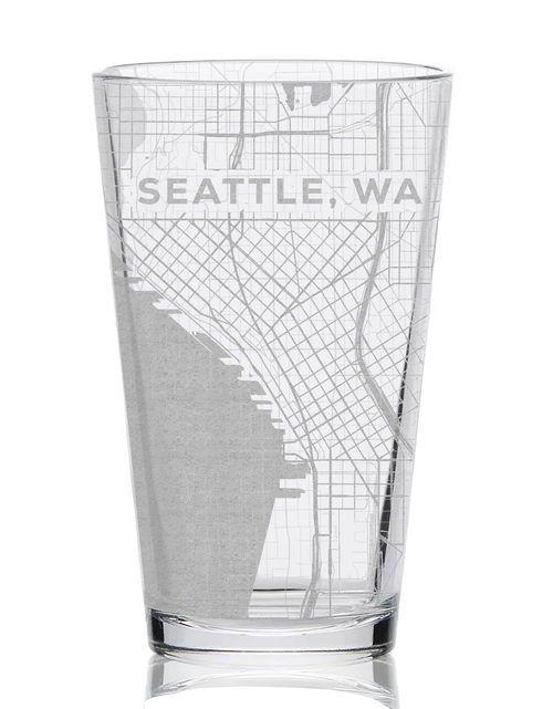Load image into Gallery viewer, CITY STREET MAP Pint Glasses by LumEngrave
