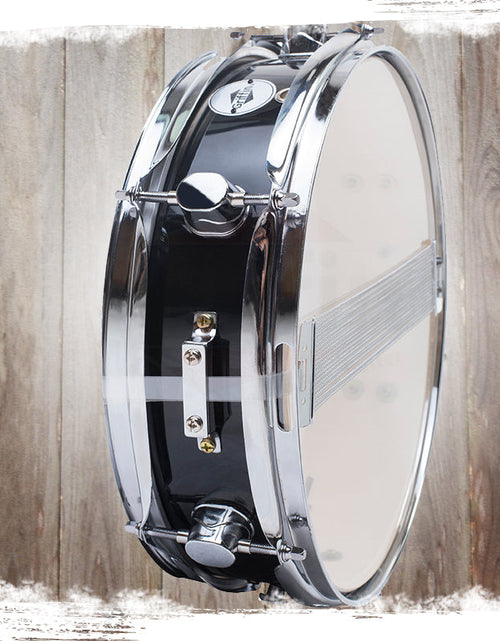 Load image into Gallery viewer, Piccolo Snare Drum 13" x 3.5" by GRIFFIN - 100% Poplar Wood Shell Black PVC &amp; White Coated Drum Head by GeekStands.com
