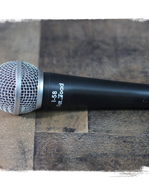 Load image into Gallery viewer, Cardioid Vocal Microphones with XLR Mic Cables &amp; Clips (6 Pack) by FAT TOAD - Dynamic Handheld by GeekStands.com
