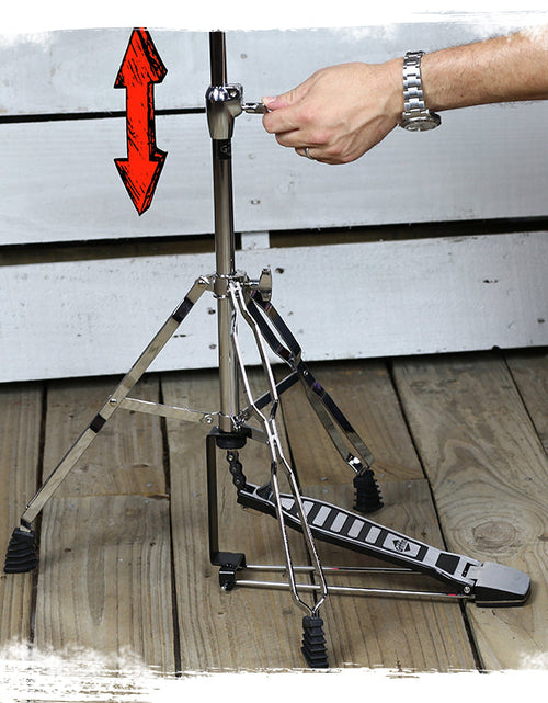 Load image into Gallery viewer, Deluxe Hi-Hat Stand by GRIFFIN - Hi Hat Cymbal Pedal With Drum Key - HiHat Mount Chrome Legs by GeekStands.com
