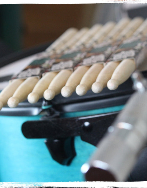 Load image into Gallery viewer, GRIFFIN Attack Zzzap Drum Sticks - 24 Pairs of Select Elite Maple Wood Size 5A - Drummers Percussion Classic Pure Grit Uncoated, Raw Wood Drumming Sticks by GeekStands.com
