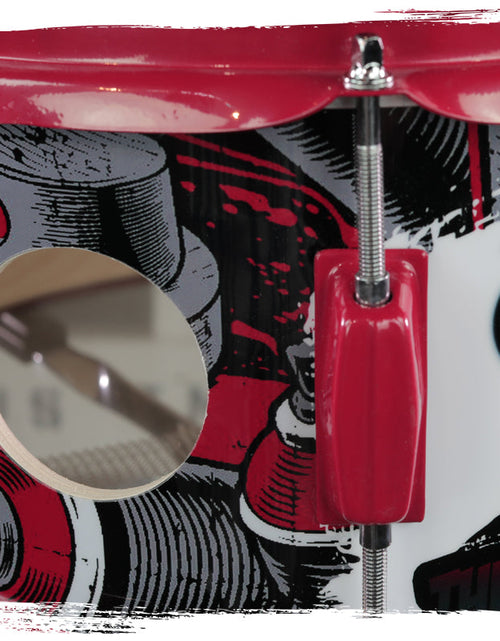 Load image into Gallery viewer, GRIFFIN Snare Drum Birch Wood Shell 14 X 6.5 Inch - Oversize 2.5" Large Vents &amp; Custom Graphic Wrap by GeekStands.com
