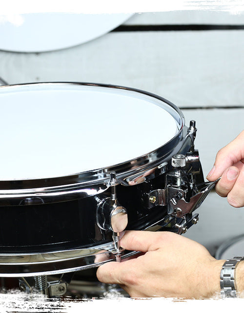 Load image into Gallery viewer, Piccolo Snare Drum 13" x 3.5" by GRIFFIN - 100% Poplar Wood Shell Black PVC &amp; White Coated Drum Head by GeekStands.com
