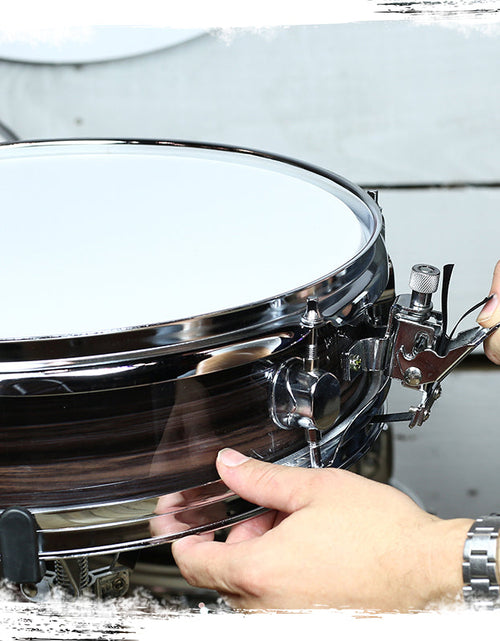 Load image into Gallery viewer, Piccolo Snare Drum 13" x 3.5" by GRIFFIN - 100% Poplar Shell Zebra Wood Finish &amp; Coated Drum Head by GeekStands.com
