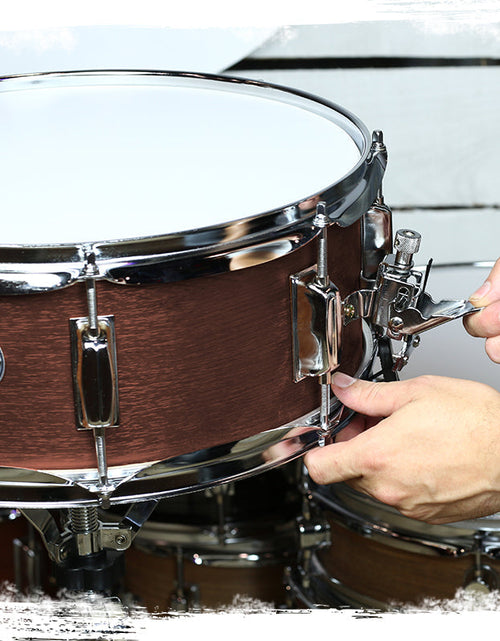 Load image into Gallery viewer, GRIFFIN Snare Drum - Poplar Wood Shell 14" x 5.5" with Flat Hickory PVC - 8 Metal Tuning Lugs by GeekStands.com
