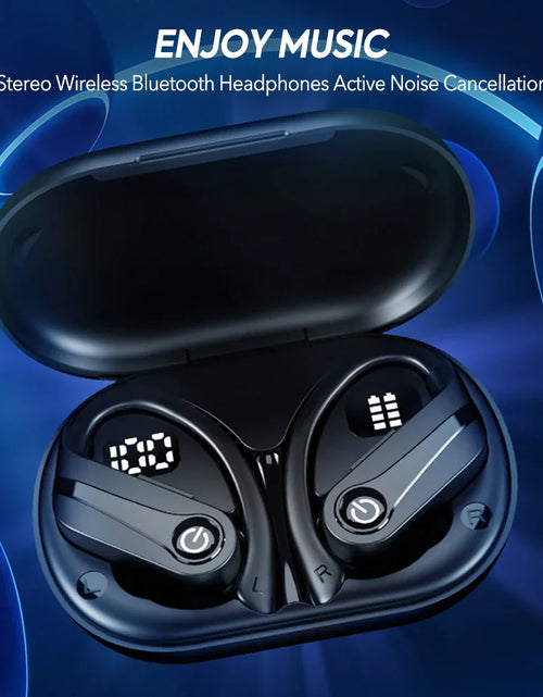 Load image into Gallery viewer, Mpow Q63 Bluetooth 5.3 Wireless Earbuds with Mic IPX7 Waterproof 200H Earphones with Hooks for Sports Running Workout Gym
