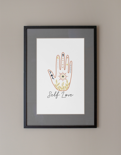 Load image into Gallery viewer, Self Love Boho Boho Hippie Simple Home Wall Decor Print by WinsterCreations™ Official Store
