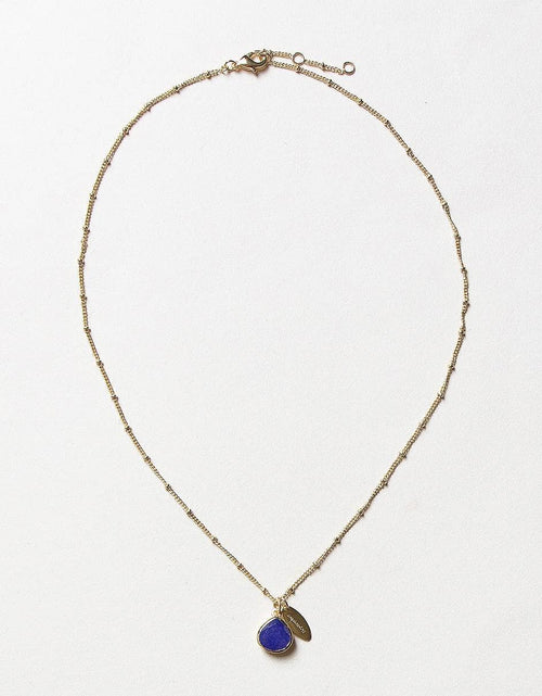 Load image into Gallery viewer, September Blue Sapphire Birthstone Necklace by Tiny Rituals
