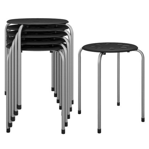 Load image into Gallery viewer, Set of 6 Portable Plastic Stack Stools -Gray
