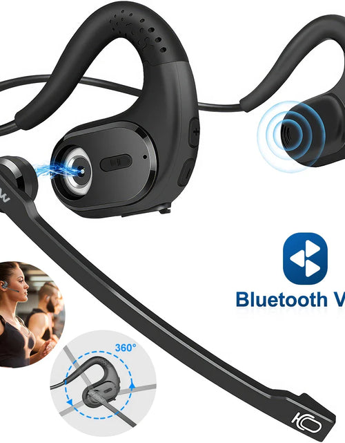 Load image into Gallery viewer, Mpow G9 Bluetooth 5.3 Earphones with Removable Microphone Noise Cancelling Open Ear Handsfree Business Headset Office Driving

