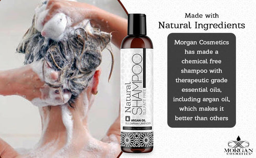 Load image into Gallery viewer, Argan Sulfate Free Shampoo Lavender 8 oz by Morgan Cosmetics
