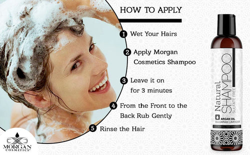 Load image into Gallery viewer, Argan Sulfate Free Shampoo Lavender 8 oz by Morgan Cosmetics
