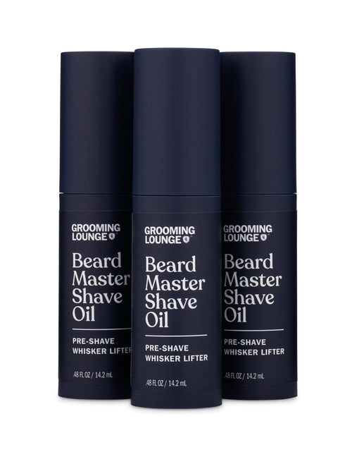 Load image into Gallery viewer, Grooming Lounge Beard Master Shave Oil 3 Pack (Save $10) by Grooming Lounge

