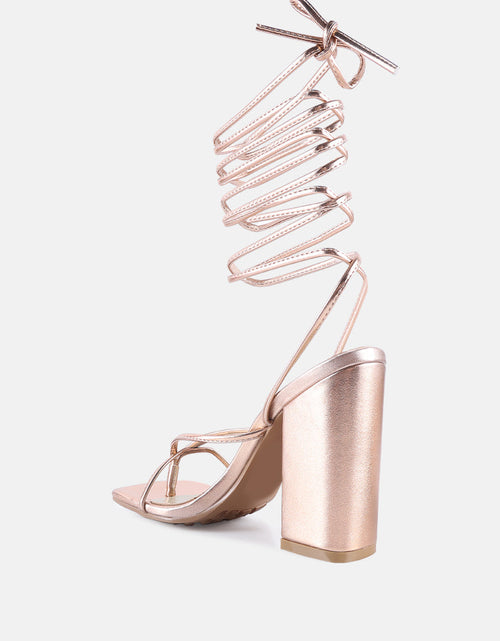 Load image into Gallery viewer, shewolf lace up high heel sandals by London Rag
