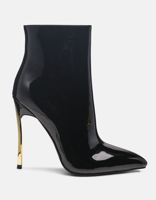 Load image into Gallery viewer, siren patent faux leather bootie by London Rag
