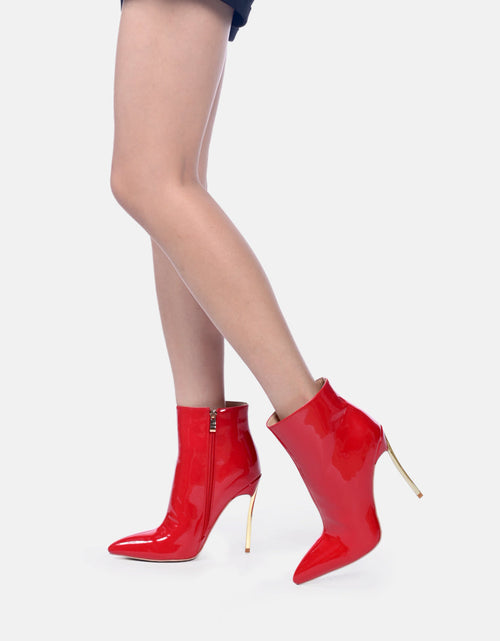 Load image into Gallery viewer, siren patent faux leather bootie by London Rag
