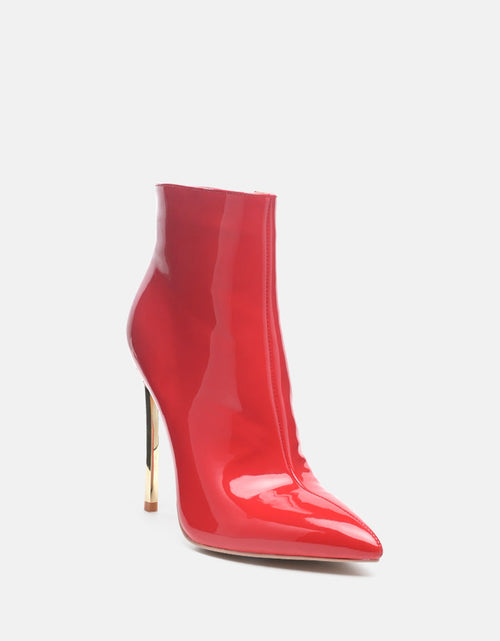 Load image into Gallery viewer, siren patent faux leather bootie by London Rag
