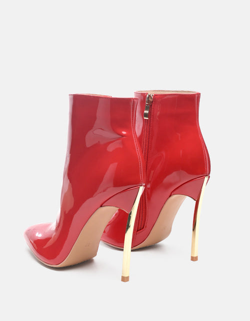Load image into Gallery viewer, siren patent faux leather bootie by London Rag
