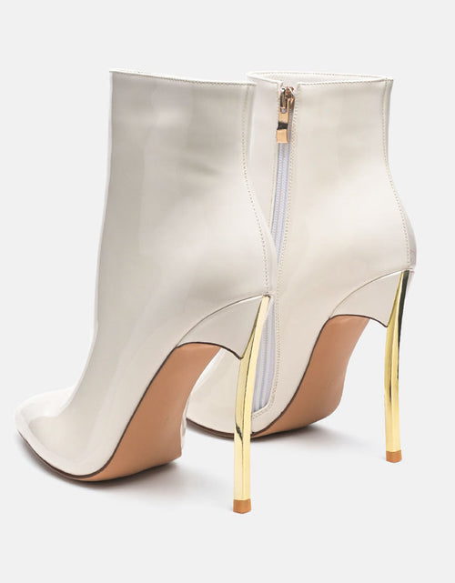 Load image into Gallery viewer, siren patent faux leather bootie by London Rag
