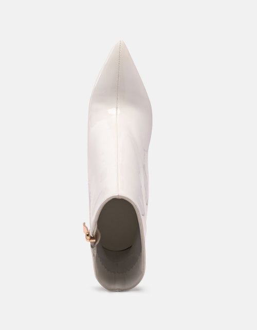 Load image into Gallery viewer, siren patent faux leather bootie by London Rag
