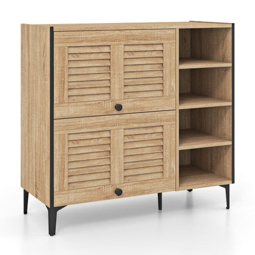 Load image into Gallery viewer, Shoe Rack Organizer with Flip-up See-through Doors and Adjustable Shelves-Oak
