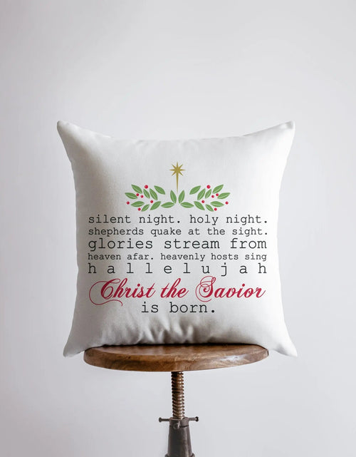 Load image into Gallery viewer, Silent Night | Merry Christmas | Throw Pillow | Christmas Pillow | Home Decor | Christmas Décor | Christmas tree | Christmas Gifts by UniikPillows
