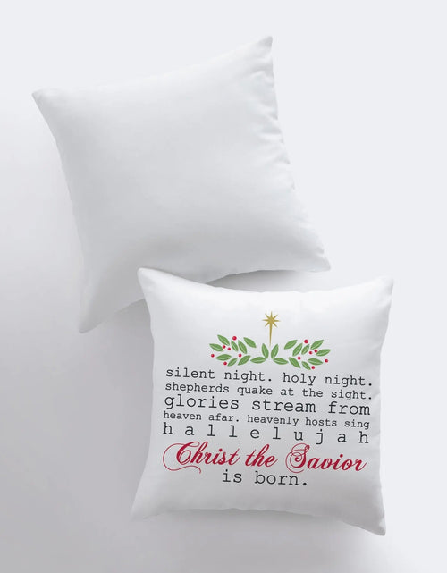 Load image into Gallery viewer, Silent Night | Merry Christmas | Throw Pillow | Christmas Pillow | Home Decor | Christmas Décor | Christmas tree | Christmas Gifts by UniikPillows
