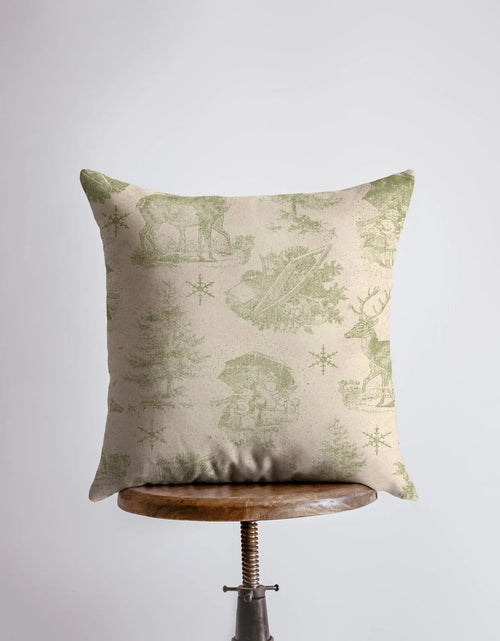 Load image into Gallery viewer, Silent Night | Red Reindeer | Merry Christmas | Throw Pillow | Christmas Pillow | Home Decor | Christmas Décor | Christmas tree | Christmas Gifts by UniikPillows
