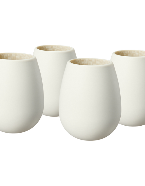 Load image into Gallery viewer, Unbreakable Silicone Stemless Wine Glassware | Set of 4 | Reusable &amp; Shatterproof Tumbler Drinkware for Wine, Water, Cocktails, Champagne Glass for Parties, Camping, Beaches, Boats - (White) by The Wine Savant
