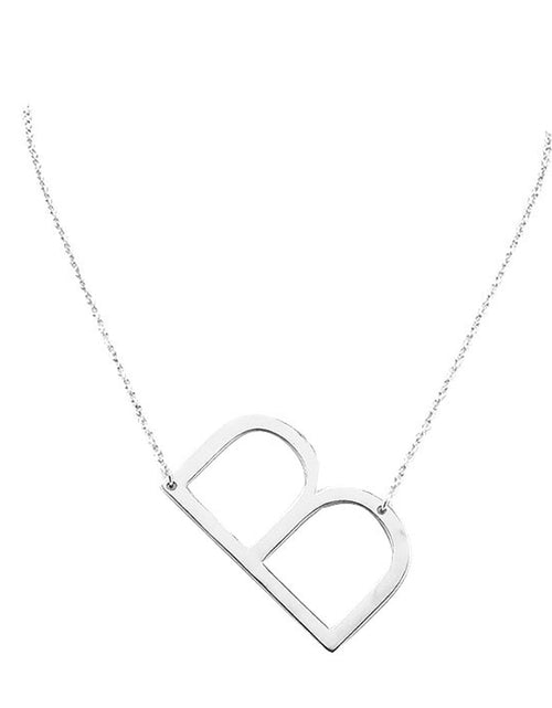 Load image into Gallery viewer, B Monogram Metal Pendant Necklace by Madeline Love
