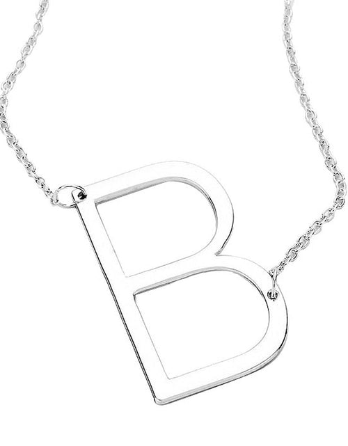 Load image into Gallery viewer, B Monogram Metal Pendant Necklace by Madeline Love
