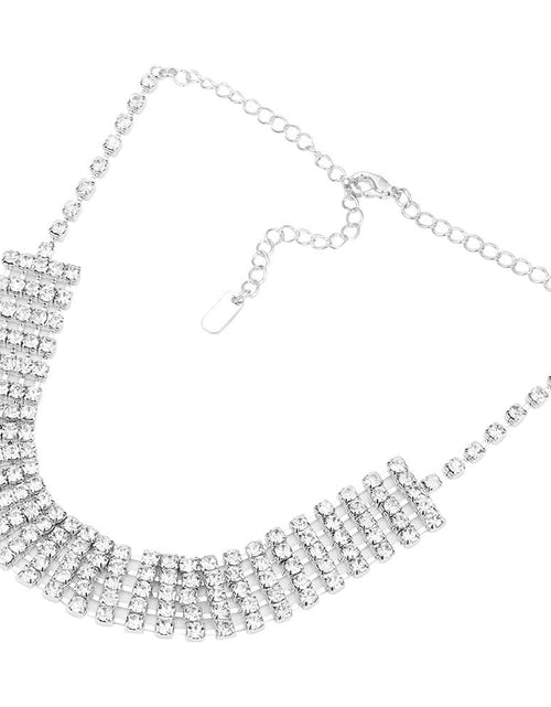 Load image into Gallery viewer, Crystal Rhinestone Choker Evening Necklace by Madeline Love
