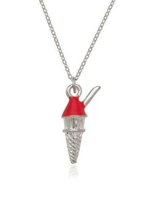 Load image into Gallery viewer, Silver High Polish Finsh ICE CREAM Charm And Chain
