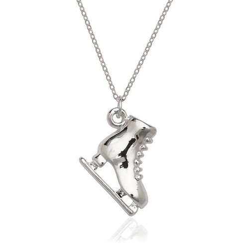 Load image into Gallery viewer, RMZ GOLD NYC Silver Cute Skate Charm Necklace Fun and Stylish Pendant on a Durable Chain – Perfect Gift for Skaters, Athletes &amp; Sports Lovers
