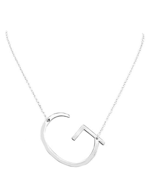 Load image into Gallery viewer, G  Monogram Metal Pendant Necklace by Madeline Love
