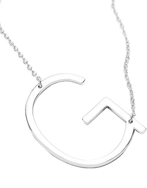 Load image into Gallery viewer, G  Monogram Metal Pendant Necklace by Madeline Love
